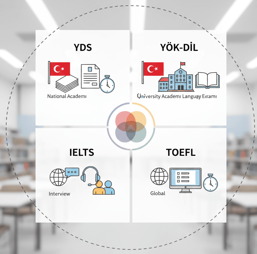 İngilizce Sınav Rehberi: YDS, YÖK-DİL, IELTS ve TOEFL Farkları